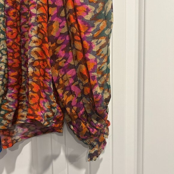 Anthropologie x Bl^nk London Miranda Peasant‎ Multicolor Blouse Women's Size XS - Picture 6 of 10